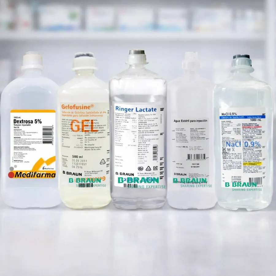 Soluciones inyectables para uso clínico y hospitalario
